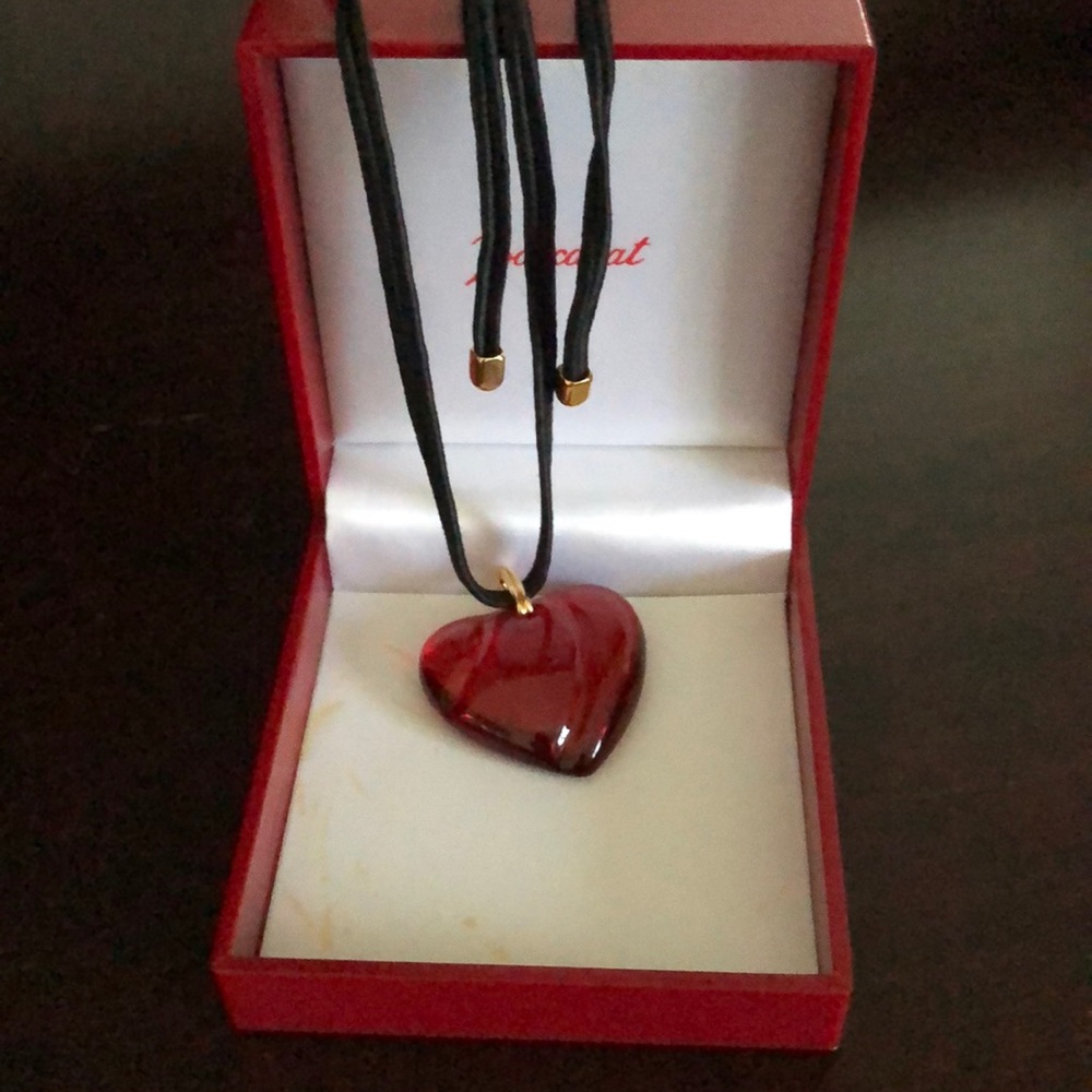 Baccarat heart pendant